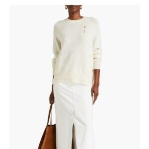 NWT Re/Done Drop Needle Distressed Cashmere Sweater